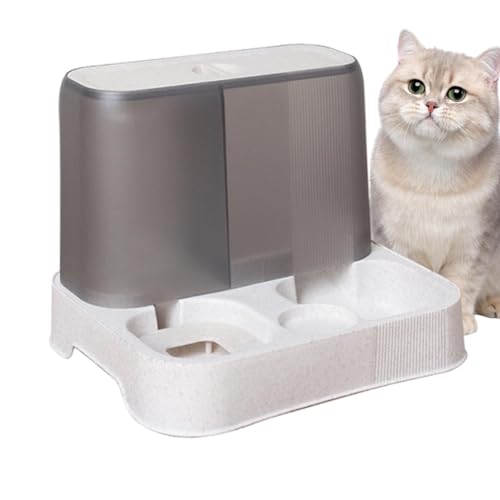 Pzuryhg Automatischer Katzenfutterspender – Wasserspender für Katzenfutter, Wasserspender, Tierfutterspender, automatischer Hunde-Futterspender, große Kapazität, Haustierbedarf von Pzuryhg