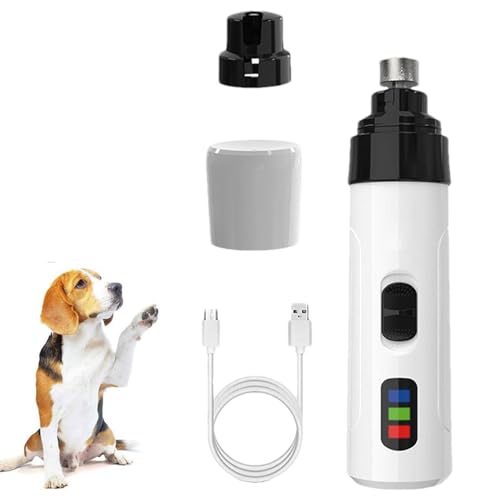 Pzuryhg Elektrischer Katzennagelschleifer | Automatischer Hundenagelschneider USB Grinder | 2-Gang-Krallenpflege-Elektronik mit geringer Vibration für Haustraining, Ausflug, Wandern von Pzuryhg