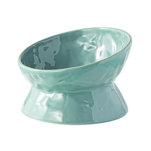 Pzuryhg Gekippter Katzen-Wassernapf – Keramik-Wassernapf, Futternapf, breiter Katzenfutternapf, Bewässerungszubehör für flache Katzen Pzuryhg Gekippter Katzen-Wassernapf – Keramik-Wassernapf, Futternapf, breiter Katzenfutternapf, Bewässerungszubehör für flache Katzen von Pzuryhg