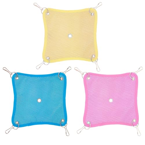 Pzuryhg Hamster Hammock, 3X Ferret Mesh Cooler Hammock, Mesh Cozy, Convenient, Quick-Drying, and Breathable Cooling Bed, Ideal for Hamsters, Squirrels and Chinchillas, 16x15cm Pzuryhg Hamster Hammock, 3X Ferret Mesh Cooler Hammock, Mesh Cozy, Convenient, Quick-Drying, and Breathable Cooling Bed, Ideal for Hamsters, Squirrels and Chinchillas, 16x15cm von Pzuryhg