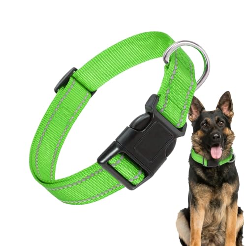 Pzuryhg Hundehalsband aus Nylon, verstellbar, atmungsaktiv, bequem, verstellbar, für mittelgroße Hunde von Pzuryhg