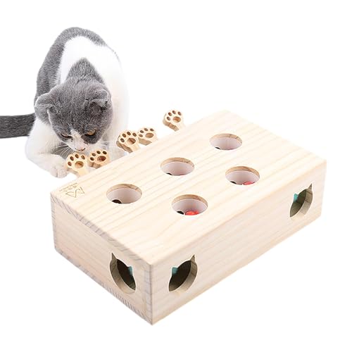 Pzuryhg Interactive Cat Toy Whack Mole Game | Wooden Scratching Toy | Indoor Hunting Toy to Relieve Boredom & Provide Entertainment for Active Cats for Cats with /13.19x10.24x3.94 inches Pzuryhg Interactive Cat Toy Whack Mole Game | Wooden Scratching Toy | Indoor Hunting Toy to Relieve Boredom & Provide Entertainment for Active Cats for Cats with /13.19x10.24x3.94 inches von Pzuryhg