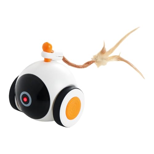 Pzuryhg Interaktiver Katzenspielzeugball, Katzenanreicherungsspielzeug, rollender intelligenter Ball, 2000 mAh, wiederaufladbar, bewegungsaktivierte Indoor-Spiele, automatisches Haustierzubehör für von Pzuryhg
