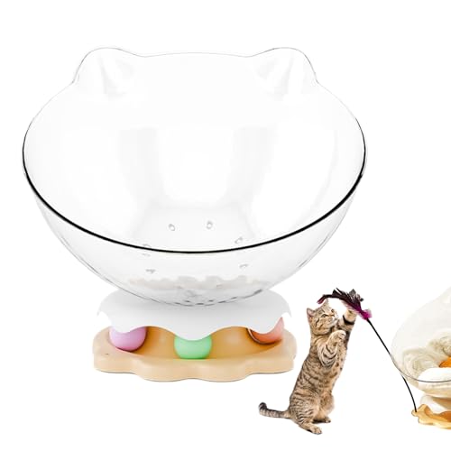 Pzuryhg Katzen-Nest-Bett, Kätzchen- -Pod, Haustier-Schlafkuppel, halbkugelförmiges Design mit interaktiven Bällen, rutschfeste Unterseite, für Heimdekoration und kleine Haustiere Pzuryhg Katzen-Nest-Bett, Kätzchen- -Pod, Haustier-Schlafkuppel, halbkugelförmiges Design mit interaktiven Bällen, rutschfeste Unterseite, für Heimdekoration und kleine Haustiere von Pzuryhg