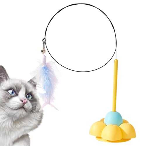 Pzuryhg Katzenstab-Spielzeug für Indoor-Katzen – Katzenfederschnur-Spielzeug mit Super-Saugnapf, Haustier-Tanzspielzeug für gelangweilte Indoor-Kätzchen Pzuryhg Katzenstab-Spielzeug für Indoor-Katzen – Katzenfederschnur-Spielzeug mit Super-Saugnapf, Haustier-Tanzspielzeug für gelangweilte Indoor-Kätzchen von Pzuryhg