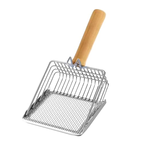 Pzuryhg Katzenstreuschaufel, Metall-Siebschaufel, Edelstahl, antihaftbeschichtet, ergonomischer Griff, schnelle Reinigung, rostbeständig, einfache Lagerung, perfekt für Kätzchen, Haustiere, Rassen Pzuryhg Katzenstreuschaufel, Metall-Siebschaufel, Edelstahl, antihaftbeschichtet, ergonomischer Griff, schnelle Reinigung, rostbeständig, einfache Lagerung, perfekt für Kätzchen, Haustiere, Rassen von Pzuryhg