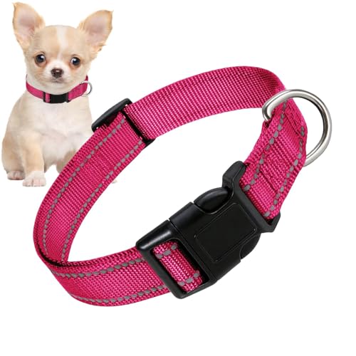 Pzuryhg Nylon-Hundehalsband – atmungsaktives Nylon-Haustierhalsband, atmungsaktiv, bequem, verstellbar, Nylon-Halsband für mittelgroße Hunde von Pzuryhg