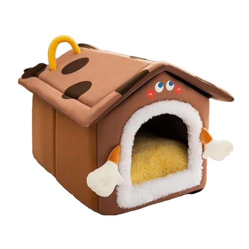 Pzuryhg Plush Cat Bed, Hooded Pet Cave, Soft Pet Bed, Foldable Dog Bed, Detachable Cat Nest, Elastic Sponge Bed, Cozy Pet Cave, 44x35x38cm Plush Hooded Cat Bed for Cold Weather Pzuryhg Plush Cat Bed, Hooded Pet Cave, Soft Pet Bed, Foldable Dog Bed, Detachable Cat Nest, Elastic Sponge Bed, Cozy Pet Cave, 44x35x38cm Plush Hooded Cat Bed for Cold Weather von Pzuryhg