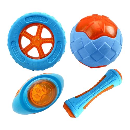 Pzuryhg Wasserspielzeug für Hunde, 4er-Set, interaktives Spielzeug mit integriertem Quietscher, Schwimmkörper für Welpen Pzuryhg Wasserspielzeug für Hunde, 4er-Set, interaktives Spielzeug mit integriertem Quietscher, Schwimmkörper für Welpen von Pzuryhg