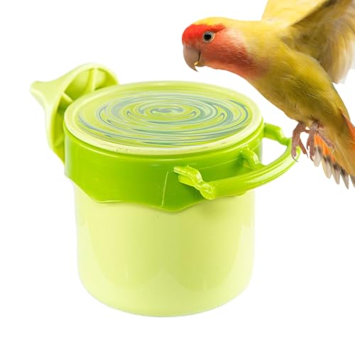 Sittich-Futterspender für Vogelkäfig, nahtlose Vogelkäfig-Futterspender, Anti-Verstopfung, Futternapf, Zubehör für Lovebirds Haustierdeck, Boden, Balkon, Außenzaun von Pzuryhg