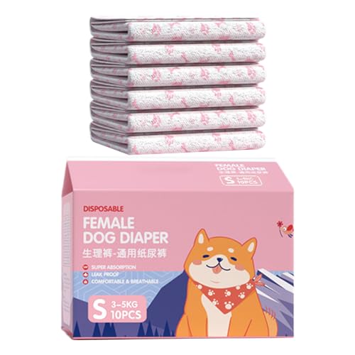 Small Dog Diapers - 10 Stück Hundebinden Für Läufigkeit - Atmungsaktive Elastische Auslaufsichere Tierwindel Für Training Erholung Reisen Drinnen Draußen Small Dog Diapers - 10 Stück Hundebinden Für Läufigkeit - Atmungsaktive Elastische Auslaufsichere Tierwindel Für Training Erholung Reisen Drinnen Draußen von Pzuryhg