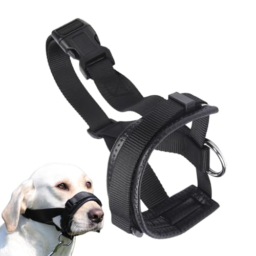 Verstellbarer weicher Hundemaulkorb für Anti-Bellen, sanfter Hunde-Mundschutz zur Bellkontrolle, Beißen, Kauprävention, bequemer Haustier-Maulkorb für Hunde, weicher und verstellbarer Maulkorb für Verstellbarer weicher Hundemaulkorb für Anti-Bellen, sanfter Hunde-Mundschutz zur Bellkontrolle, Beißen, Kauprävention, bequemer Haustier-Maulkorb für Hunde, weicher und verstellbarer Maulkorb für von Pzuryhg