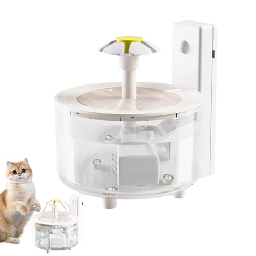 Wasserbrunnen | Automatischer Wasserspender | Leise Große Kapazität Haustier Wasserspender mit Bewegungssensor für Katzen, Hunde, Welpen, Ideal für den Innenbereich mit 15.0x18.0 cm von Pzuryhg