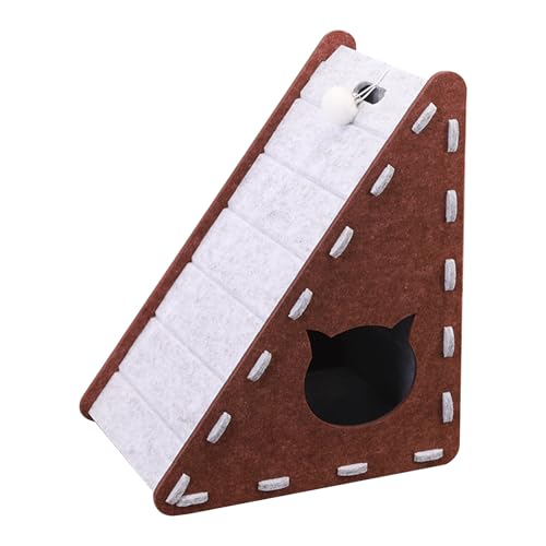 Wear Resistant Triangular Cat Scratcher, Felt Climbing Mat, Semi-Enclosed Scratching Board, Space-Saving Design, Gray, Ideal for Kitten Training and Playtime Wear Resistant Triangular Cat Scratcher, Felt Climbing Mat, Semi-Enclosed Scratching Board, Space-Saving Design, Gray, Ideal for Kitten Training and Playtime von Pzuryhg