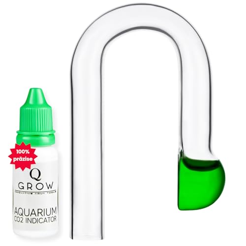 Q-Grow CO2 Dauertest Aquarium, inkl. hochwertige 15 ml Testflüssigkeit, HangOn Drop Checker CO2 Test Aquarium L, CO2 Tester von Q Grow Innovative Aqua Tools