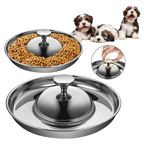 2 Stück Edelstahl Welpennapf, Hundenapf Welpen, Hundefutter Wasserschale Langsam Fütternde Entwöhnungsschüssel für Kleine Hunde Katzen Haustiere 2 Stück Edelstahl Welpennapf, Hundenapf Welpen, Hundefutter Wasserschale Langsam Fütternde Entwöhnungsschüssel für Kleine Hunde Katzen Haustiere von QANIUOS