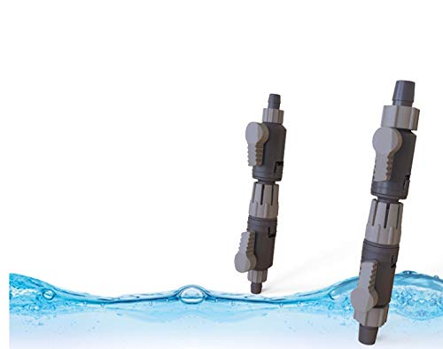 QANVEE Aquarium-Filteranschluss für Schlauch, 12–16 mm, 16–22 mm, Schnellentriegelung, Wasserflusskontrolle, Ventilanschluss, Adapter für Aquarium-Filteranschluss (12/16 mm) von QANVEE