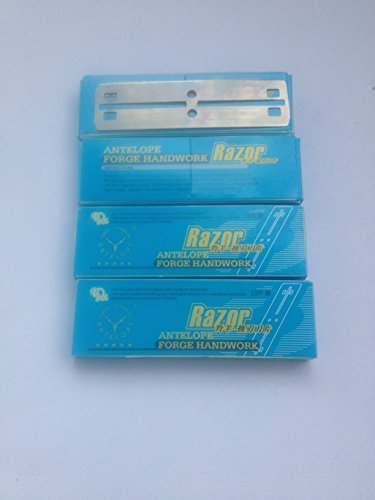 QANVEE Aquarium-Schaber-Reinigungsbürste aus Aluminium-Magnesium-Legierung, mit 10 Edelstahl-Klingen für Fische, Riffpflanzen, Glasbehälter (Klingen, 40 Stück) von QANVEE