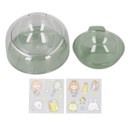 QANYEGN 500ml Slanted Cat Food Bowl, Tilted Raised Posture Cat Food Bowl, Transparent Detachable Stand Dog Dish Bowl for Home Indoor (Grün) von QANYEGN