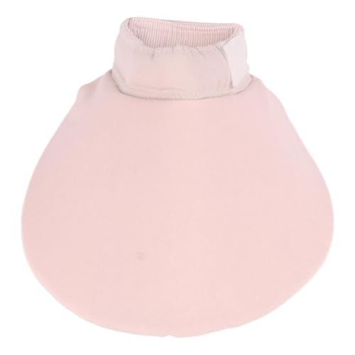QANYEGN Haustier-Lätzchen, verstellbar, verhindert Lecken, weiches, leichtes Haustier-Speicheltuch mit Haken und Schlaufenverschluss für große oder mittelgroße Hunde, Katzen und Ha (Pink) von QANYEGN
