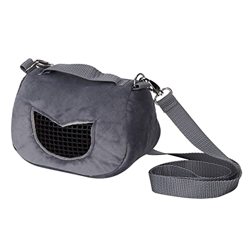 QANYEGN Pet Carrier Bag, Grauer ausgehender Tasche Hamsterträger, Kleiner Haustier für Haustier für kleine Haustiere für kleine Haustiere Meerschweinchen Eichhörnchen Chinchilla (600 ml) von QANYEGN