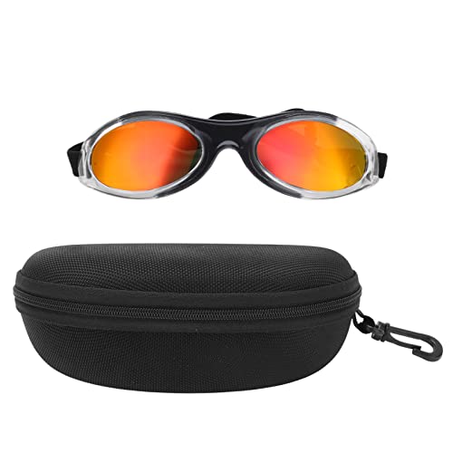 Qanyegn Hund Sonnenbrille kleine Rasse, Hunde Augen Sonnenlichtschutz, Hundebrillen Augenschutzschutz mit verstellbarem Riemen für kleine Hund (Black Red) von QANYEGN