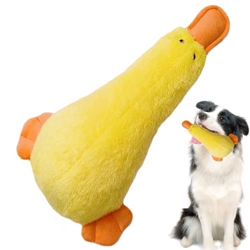 Kauspielzeug für Hunde, Ente, ausgestopftes Enten-Plüsch-Hundespielzeug - Plüsch-Quietschspielzeug für Hunde und Enten,Beißspielzeug für Welpen, langlebiges Kauspielzeug für Welpen, zum Spielen Qarido von QARIDO