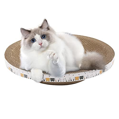 Kratzmatte für Katzen – Schüsselförmige, langlebige, hochdichte Kratzbäume aus Karton | langlebige und umweltfreundliche Kratzpads für Katzen im Innenbereich von QARIDO