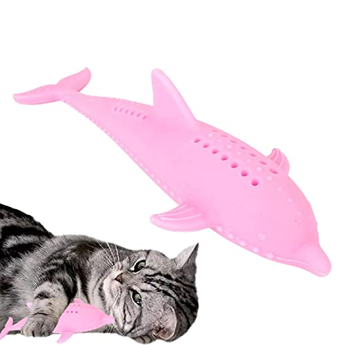 QARIDO Katzen-Kauspielzeug für Indoor-Katzen, Fischform, bissfest, Kätzchen-Kauspielzeug – Mundpflege für Haustiere, Kätzchen, Katzen, Gummi-Kauspielzeug, Zahnreinigung, langlebiges Katzenspielzeug von QARIDO