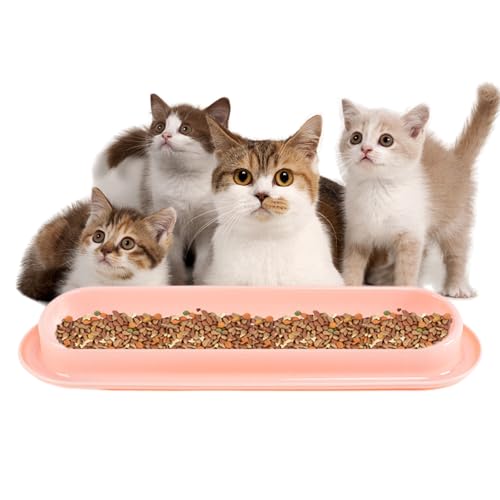 QARIDO Katzenfutter-Wassernäpfe,Lange Futternapf für Haustiere,15 Grad geneigter Langer Futternapf | Auslaufsicherer Katzen- und Hundefutterspender, Haustierbedarf für gesundes Essen und Trinken von QARIDO