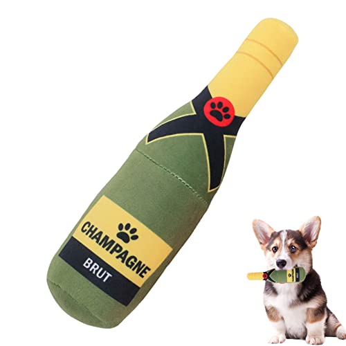 QARIDO Plüschtiere für Haustiere,Hund Plüsch Rotwein Hund quietschendes Spielzeug - Weiches Quietschspielzeug zum Spielen von kleinen, mittelgroßen Welpenspielzeugen zum Zahnen Kleiner Hunde von QARIDO