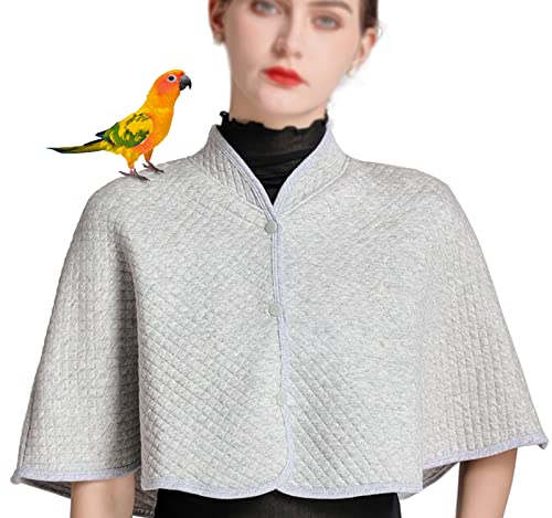 Papagei Anti-Scratch Shoulder Protector, Bird Diaper Poop Cover Pad for Parakeets Cockatiels Conures, Cotton Shawl Cape for Birds to Stand on Shoulders, Pet Arm Guard for Lovebirds Finks Macaws von QBLEEV