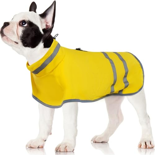 QBLEEV Hunde-Regenmantel, verstellbare Hunde-Regenjacke mit Loch für die Leine, Hunde-Regenmäntel für große, mittelgroße und kleine Hunde, Hunderegenmantel mit reflektierenden Streifen, schneefest, QBLEEV Hunde-Regenmantel, verstellbare Hunde-Regenjacke mit Loch für die Leine, Hunde-Regenmäntel für große, mittelgroße und kleine Hunde, Hunderegenmantel mit reflektierenden Streifen, schneefest, von QBLEEV