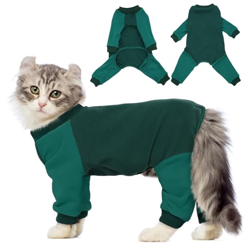 QBLEEV Katzen-Pyjama nur für Katzen, klebriges Haar, Katzenkleidung, verhindert Verlust von Fell, Kätzchen, Einteiler, Hemden, Kostüme, Outfits für den täglichen Gebrauch, Partys, Fotografie, von QBLEEV