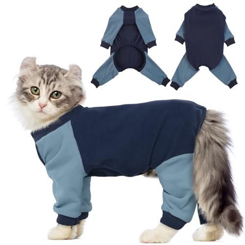QBLEEV Katzen-Pyjama nur für Katzen, klebriges Haar, Katzenkleidung, verhindert Verlust von Fell, Kätzchen, Einteiler, Hemden, Kostüme, Outfits für den täglichen Gebrauch, Partys, Fotografie, von QBLEEV