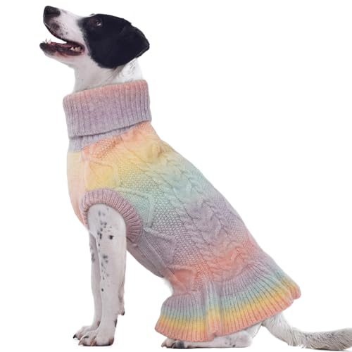 QBLEEV Medium Dog Sweaters for Girls, Dog Sweater Dress Pullover Puppy Sweaters Soft Dog Christmas Sweaters Warm Winter Pet Sweaters Fall Dog Sweaters Vest Holiday Dog Sweater for Dogs Female XL von QBLEEV