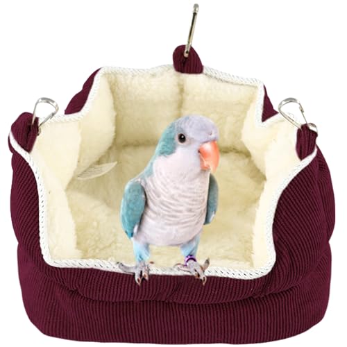 QBLEEV Vogelnest Haus, Winter, warmes Vogelbett für Käfig, hängende Vogelhängematte, weiches Plüsch, kuscheliges Hüttenzelt, Papageienkäfig, Zubehör, Vögel, Versteck für Wellensittiche, Sittiche, QBLEEV Vogelnest Haus, Winter, warmes Vogelbett für Käfig, hängende Vogelhängematte, weiches Plüsch, kuscheliges Hüttenzelt, Papageienkäfig, Zubehör, Vögel, Versteck für Wellensittiche, Sittiche, von QBLEEV