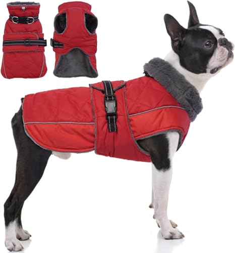 QBLEEV Warmer Rollkragen-Hundemantel: wasserdichte verstellbare Winterjacke für kleine, mittelgroße und große Hunde mit reflektierendem Fleece-Halsdesign für Männer, Frauen und Hunde, perfekt für QBLEEV Warmer Rollkragen-Hundemantel: wasserdichte verstellbare Winterjacke für kleine, mittelgroße und große Hunde mit reflektierendem Fleece-Halsdesign für Männer, Frauen und Hunde, perfekt für von QBLEEV
