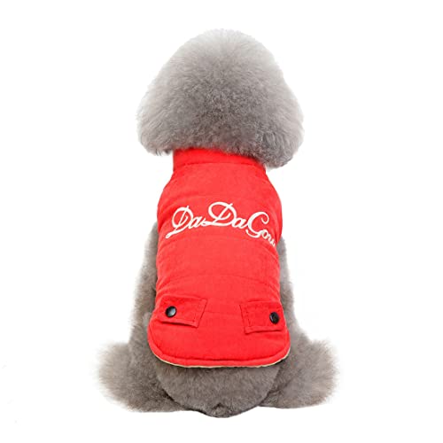 QCBH Haustierkleidung, Hundekleidung Herbst und Winter Winddichte und Bequeme Hundekleidungsjacke, Kleiner Hundewestenanzug von QCBH