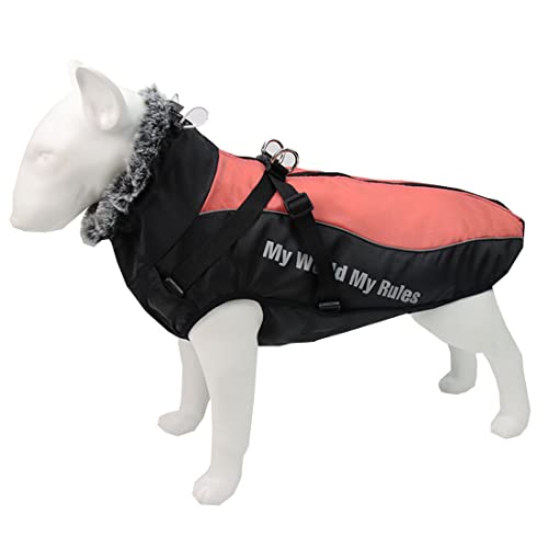 QCBH Herbst- und Winterhundejacken, reflektierende warme Hundekleidung, Haustierkleidung, geeignet für mittelgroße Hunde und große Hunde von QCBH