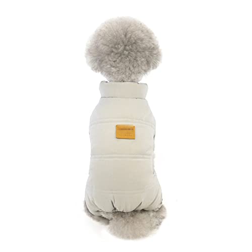 QCBH Hundemäntel, Winddichte und warme Jacken, Einteiler, wattierte Winterkleidung für Hunde, kleine Hundemäntel von QCBH