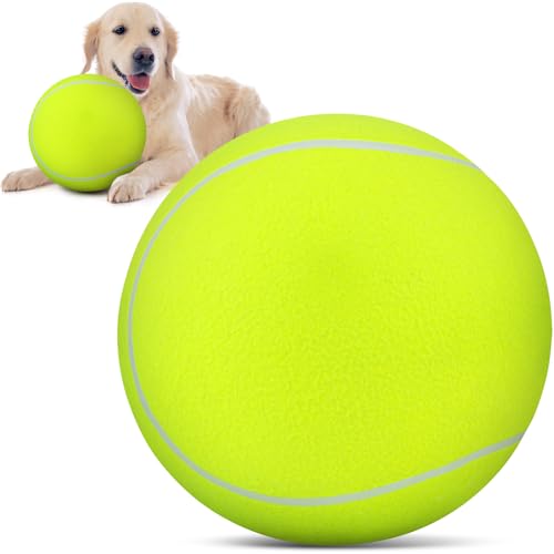 QDAN Riesiger großer Tennisball für Hunde: 24,1 cm großer Ball für Hunde zum Spielen im Freien, großer Tennisball Hundespielzeug, Hundetennisball für kleine, mittelgroße und große Hunde, Gelb QDAN Riesiger großer Tennisball für Hunde: 24,1 cm großer Ball für Hunde zum Spielen im Freien, großer Tennisball Hundespielzeug, Hundetennisball für kleine, mittelgroße und große Hunde, Gelb von QDAN