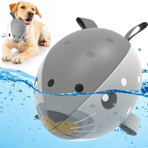 Seal Dog Toys Fußball, interaktives Hundespielzeug für Tauziehen des Krieges, Hundespielzeug, langlebige Hundebälle für kleine und mittelgroße Hunde (20,3 cm) von QDAN