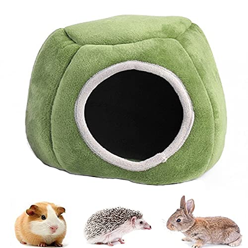 Hamster House Bed, Rat Kuschelsack, Hamster House Bed, Gemütlich Wärme Kuschelhöhle Schlafsack für Hamster, Kleintiere, Eichhörnchen, Baby Chinchilla ( Grün ) von QDDP