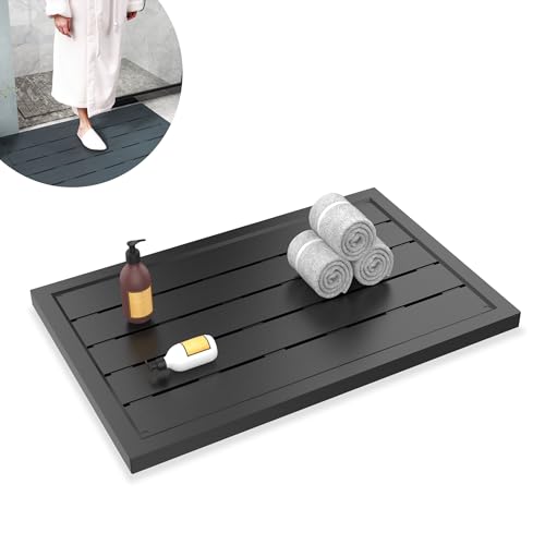 QEENTOE Duschmatte Saunarost Bodenelement für Innen- und Außenbereich Kunststoff Bodenplatte UV-stabile Rutschfester Leichte Duschtritt für Badezimmer Poolleiter Solardusche Gartendusche 100x65x4 cm QEENTOE Duschmatte Saunarost Bodenelement für Innen- und Außenbereich Kunststoff Bodenplatte UV-stabile Rutschfester Leichte Duschtritt für Badezimmer Poolleiter Solardusche Gartendusche 100x65x4 cm von QEENTOE