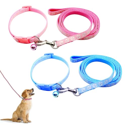 Hundehalsband und Leine, Halsband und Leine für kleine Hunde, Hundehalsbänder, hundehalsband, Bequeme verstellbares Hundehalsband, Hundehalsband und Leine Set, Welpenhalsband, Rosa & Seeblau Hundehalsband und Leine, Halsband und Leine für kleine Hunde, Hundehalsbänder, hundehalsband, Bequeme verstellbares Hundehalsband, Hundehalsband und Leine Set, Welpenhalsband, Rosa & Seeblau von QEEROYO