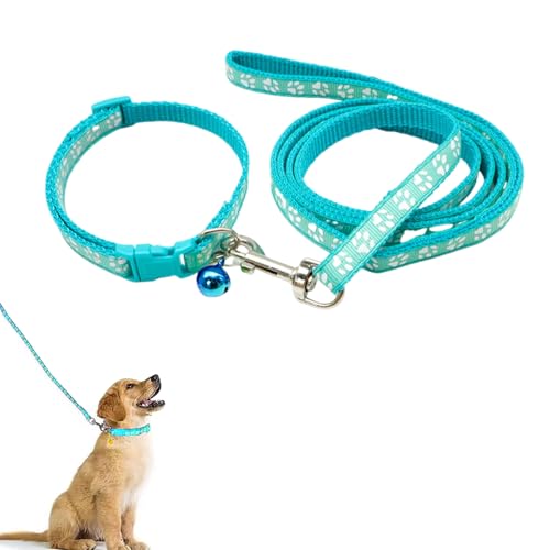 Welpenhalsband, Hundehalsband und Leine, Set, weiches Hundehalsband, verstellbares Haustier-Hundehalsband, Haustier-Katzenhalsband, Leine für kleine und mittelgroße Hunde, verstellbare Welpenhalsband, Hundehalsband und Leine, Set, weiches Hundehalsband, verstellbares Haustier-Hundehalsband, Haustier-Katzenhalsband, Leine für kleine und mittelgroße Hunde, verstellbare von QEEROYO