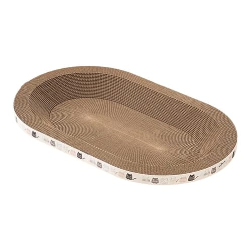 Riffelkratzer, rund, oval, Schleifklaue, Spielzeug, Katzenzubehör, verschleißfest, neues Spielzeugbrett, Kratzloungenest, rundes Paradies, Laptop, Karton, Paradiesnest, rund Riffelkratzer, rund, oval, Schleifklaue, Spielzeug, Katzenzubehör, verschleißfest, neues Spielzeugbrett, Kratzloungenest, rundes Paradies, Laptop, Karton, Paradiesnest, rund von QEOTOH