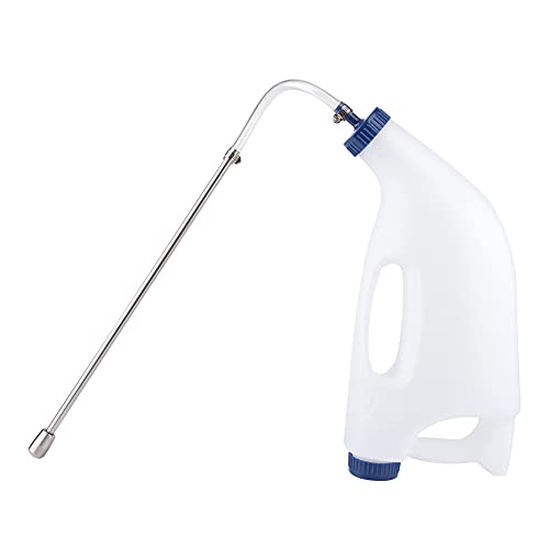 QERLONG Edelstahlbühnenkalb Kuh Fütterungsflasche Milchzubehör für Kälberzucht (4L) von QERLONG