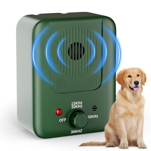 QEWEUUIE Anti-Bell-Gerät für Hunde, 3 Modi, Ultraschall-Hunde-Bellgerät, 10 m, wasserdicht, für drinnen und draußen, für kleine, mittelgroße und große Hunde QEWEUUIE Anti-Bell-Gerät für Hunde, 3 Modi, Ultraschall-Hunde-Bellgerät, 10 m, wasserdicht, für drinnen und draußen, für kleine, mittelgroße und große Hunde von QEWEUUIE
